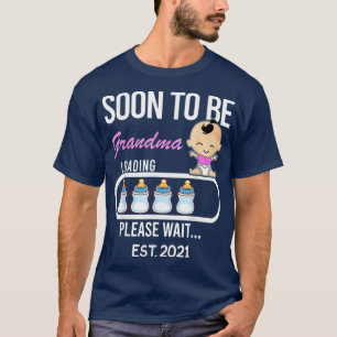Soon To Be Grandma EST 2021 2020 Gift Tee Funny