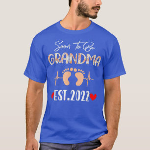 Soon To Be Grandma Est 2022 Funny Floral Mother's T-Shirt