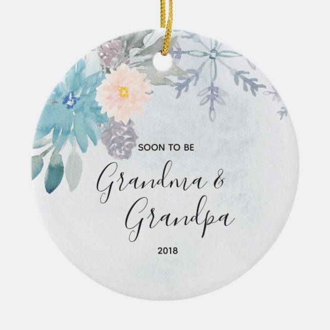 Soon to be Grandma & Grandpa Christmas Ornament (Front)
