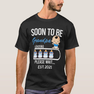 Soon To Be Grandpa Est 2021 2020 Gift Tee Funny Da