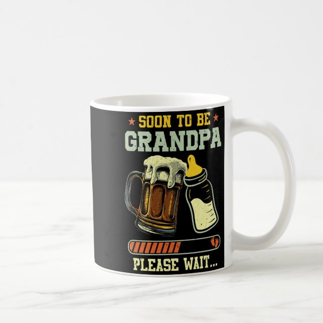 Soon To Be Grandpa Est 2025 Pregnancy Announcement Coffee Mug (Right)
