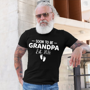 Soon To Be Grandpa Est 2026 Pregnancy Announcement T-Shirt