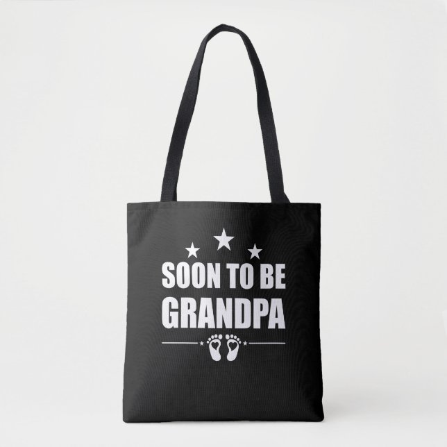 Soon To Be Grandpa Grandad Pregnancy Announcement Tote Bag (Front)