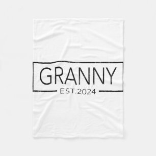 Soon To Be Granny 2024 Mothers Day Granny Est 2024 Fleece Blanket