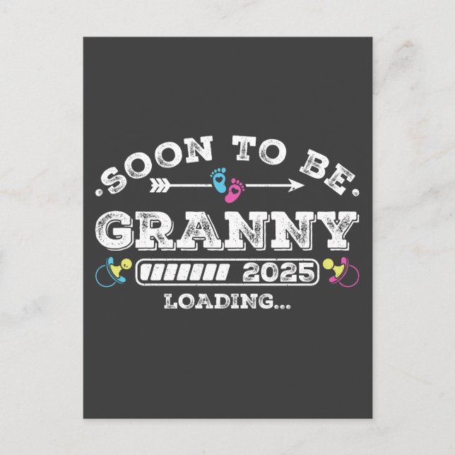 Soon to Be Granny 2025 Loading Postcard (Front)