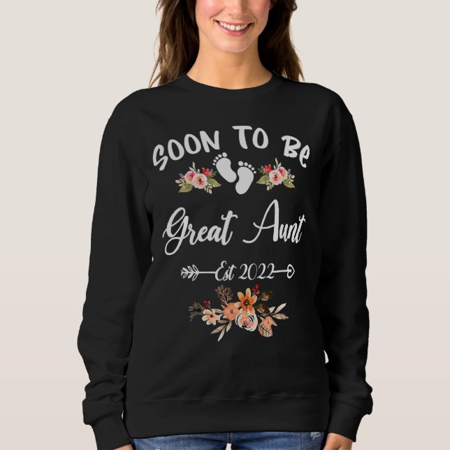 Soon To Be Great Aunt Gender Reveal Sweatshirt (Front)