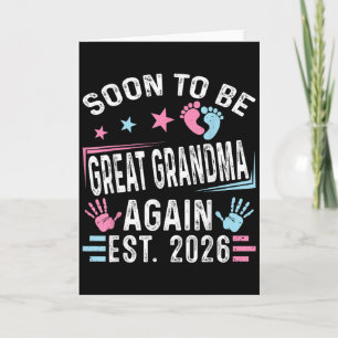 Soon To Be Great Grandma Again Est. 2026 Vintage G Card