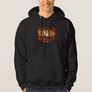 Soon To Be Grumpy 2023 Groovy Pregnancy Announceme Hoodie
