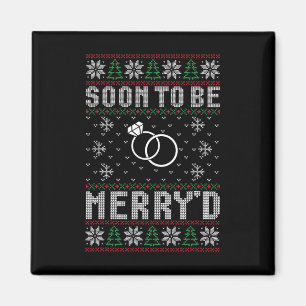 Soon To Be Married Merry'd Christmas Bride Groom C Magnet