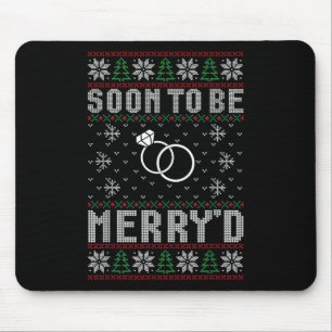 Soon To Be Married Merryd Christmas Bride Groom Co Mouse Pad