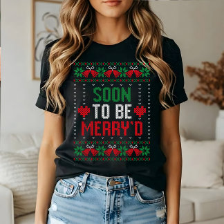 Soon to be Married Merry'd Christmas Bride & Groom T-Shirt