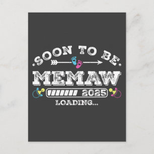 Soon to Be Memaw 2025 Loading Postcard