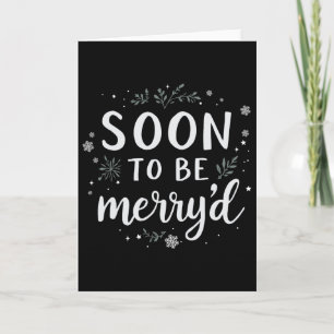 Soon To Be Merry'd Christmas Engaged Couple Matchi Card