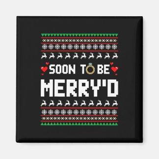 Soon To Be Merry'd Christmas Engaged Couple Matchi Magnet