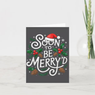 Soon To Be Merry'd Christmas Engaged Fiance Santa  Card