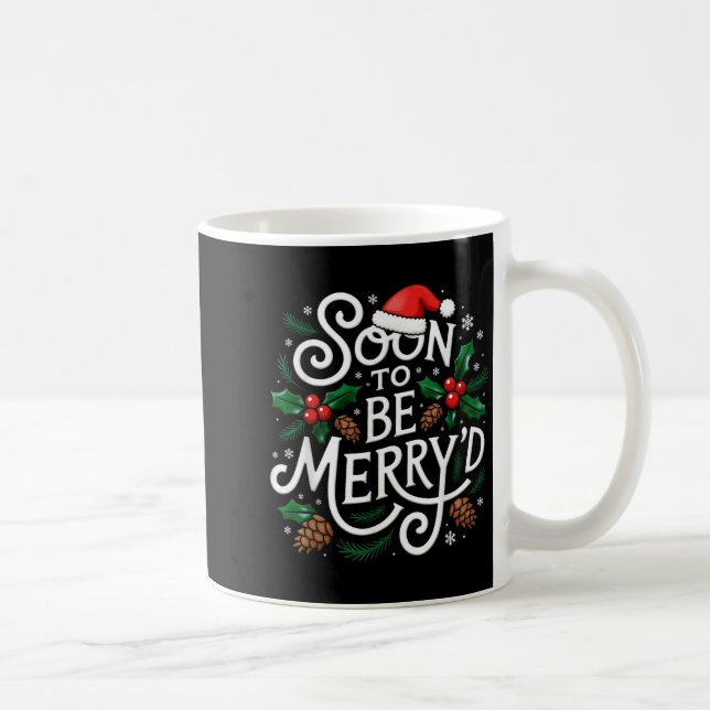 Soon To Be Merry'd Christmas Engaged Fiance Santa  Coffee Mug (Right)