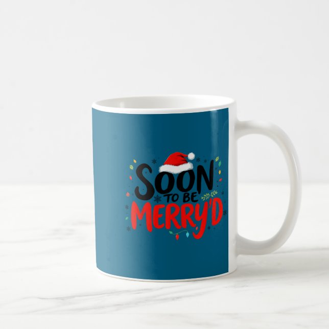 Soon To Be Merry'd Christmas Engaged Fiance Santa  Coffee Mug (Right)