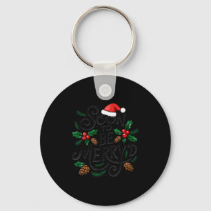 Soon To Be Merry'd Christmas Engaged Fiance Santa  Key Ring