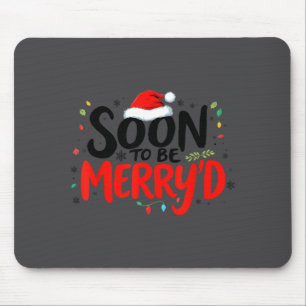 Soon To Be Merry'd Christmas Engaged Fiance Santa Mouse Pad