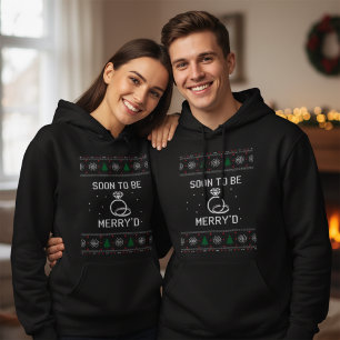 Soon To Be Merry'd Engagement Christmas Matching Hoodie