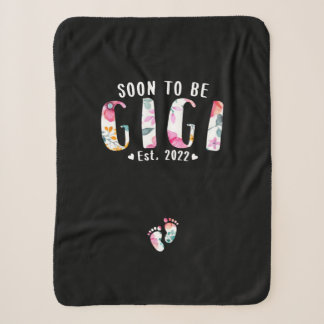 Soon To Be Mommy Est 2022 Pregnancy Announcement Sherpa Blanket