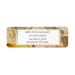 Soon to be Mr and Mrs Wedding Return Address Label