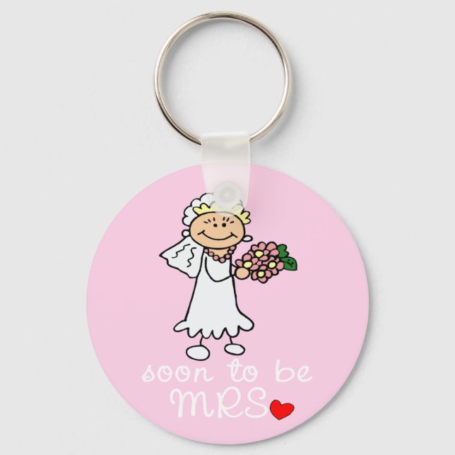Soon to be MRS CUTE Stick Bride Key Ring (Front)