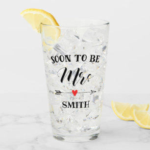 Soon to be Mrs. personalised name Adult Apron Glass