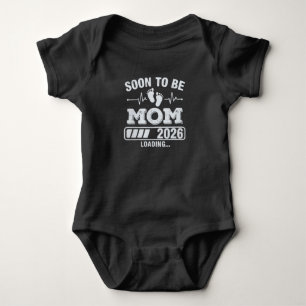 Soon to Be Mum 2026 Loading Pregnancy Announcement Baby Bodysuit