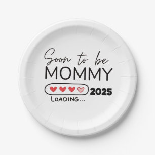 Soon to Be Mummy 2025 Valentine Day Pregnancy Paper Plate