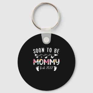 Soon To Be Mummy Est 2022 Floral New Grandma Key Ring