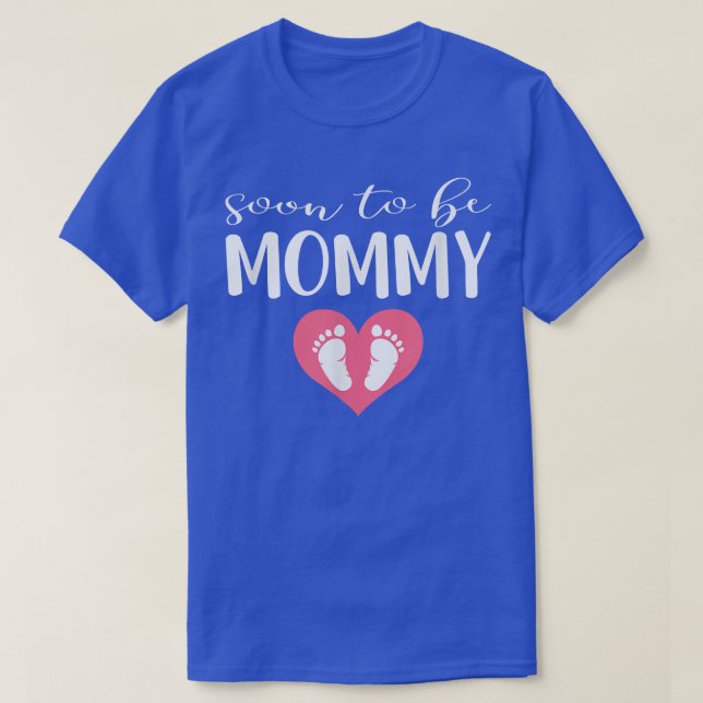Soon To Be Mummy Heart Baby Pregnancy Announcement T-Shirt (Design Front)