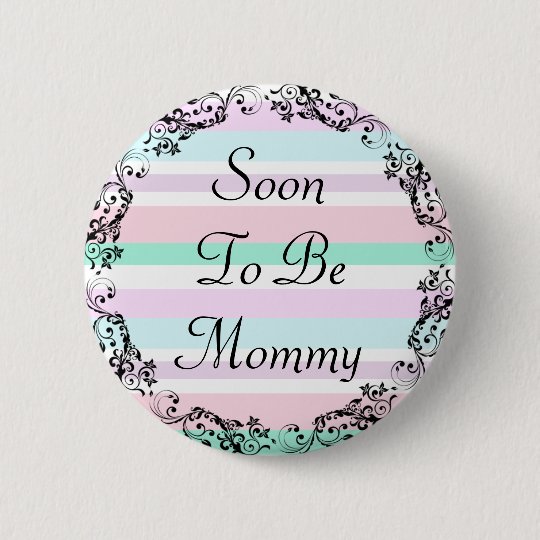 Soon to be Mummy Pastel Colours Button