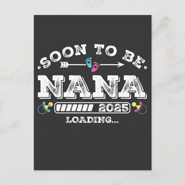 Soon to Be Nana 2025 Loading Postcard (Front)