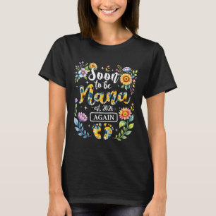 Soon To Be Nana Again Est 2026 New Grandma Floral  T-Shirt