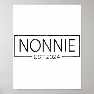 Soon To Be Nonnie 2024 Mothers Day Nonnie Est 2024 Poster
