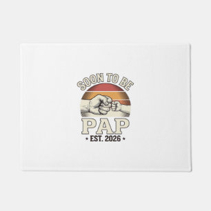 Soon to Be Pap 2026 Vintage Baby Fist Bump Design_ Doormat