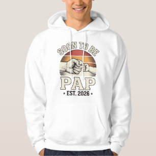 Soon to Be Pap 2026 Vintage Baby Fist Bump Design_ Hoodie