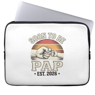 Soon to Be Pap 2026 Vintage Baby Fist Bump Design_ Laptop Sleeve