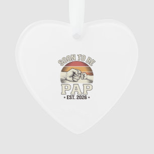 Soon to Be Pap 2026 Vintage Baby Fist Bump Design_ Ornament