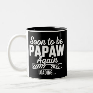 Soon to be Papaw again est. 2026 Future New Dad  Two-Tone Coffee Mug