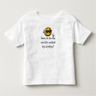 "Soon to be the World's Coolest Big Brother!" Toddler T-Shirt