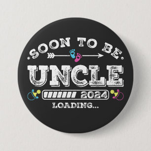 Soon to Be Uncle 2024 Loading Round 7.5 Cm Round Badge