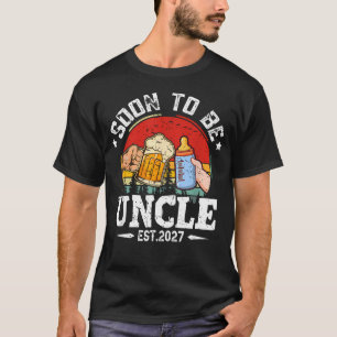 Soon To Be Uncle 2027 Retro Pregnancy T-Shirt