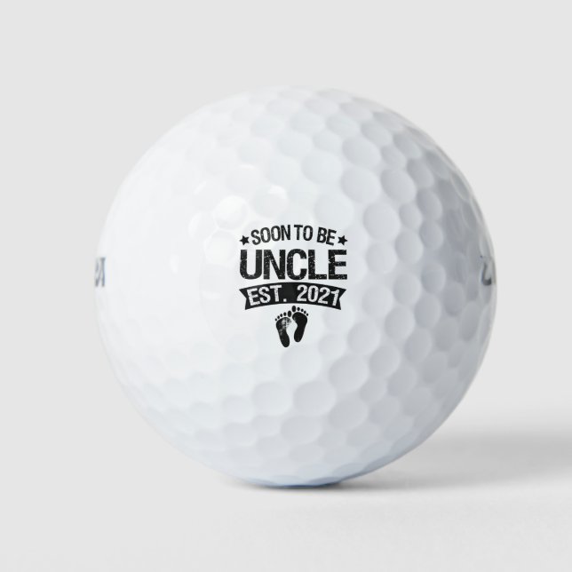 Soon To Be Uncle Funny Pregnancy Announcement Golf Balls (Front)