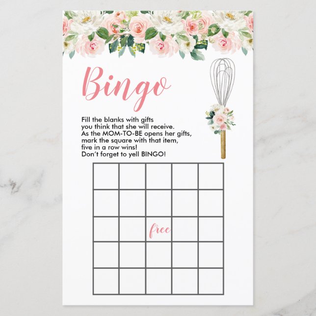Soon to be Whisked Away Bingo Bridal Shower (Front)