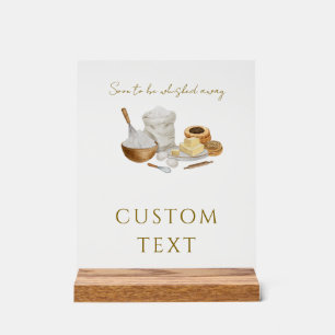 Soon to be whisked away bridal shower cards & gift acrylic sign