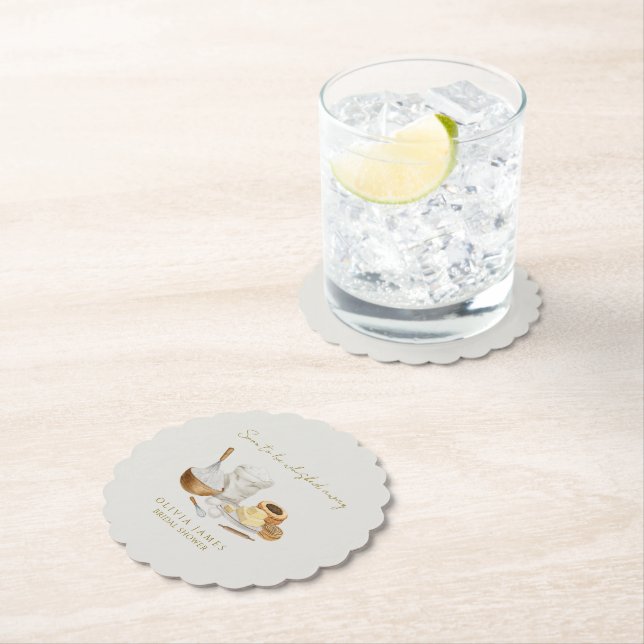 Soon to be whisked away bridal shower paper coaster (Insitu)