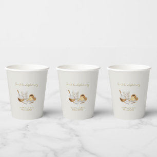 Soon to be whisked away bridal shower paper cups