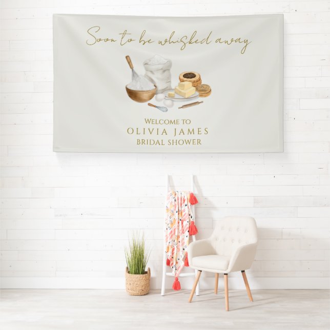 Soon to be whisked away bridal shower welcome sign (Insitu)